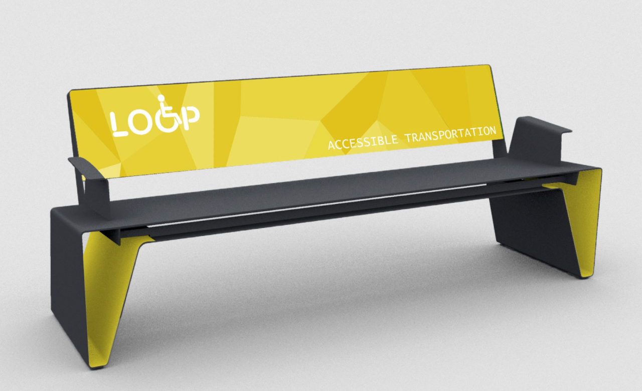 3D Render of the bench